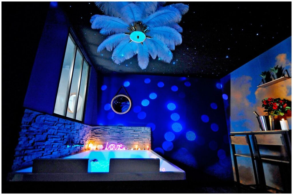 love room en France avec jacuzzi privatif suite 7ème Ciel