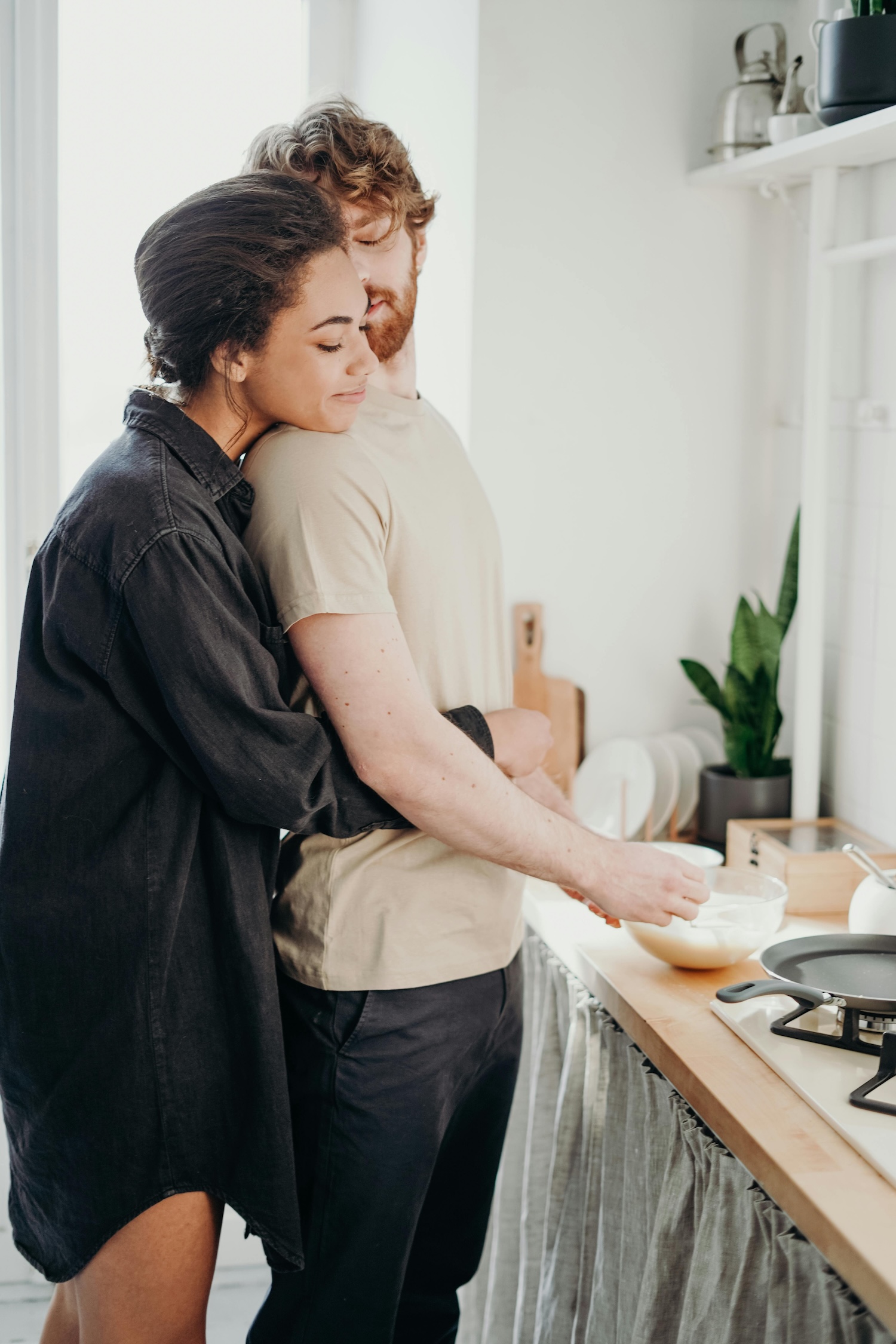 calin du matin couple